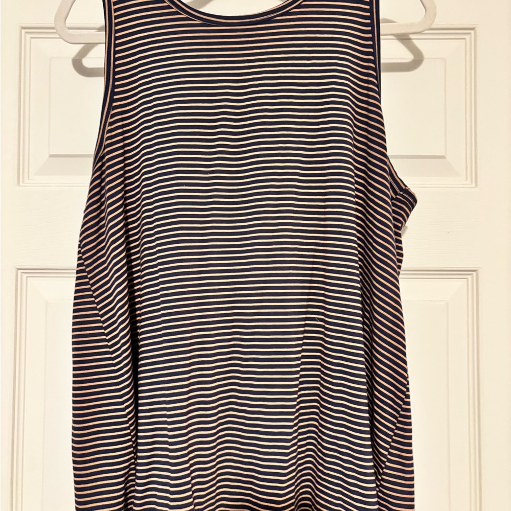 Old Navy Black and White Striped Tank Top